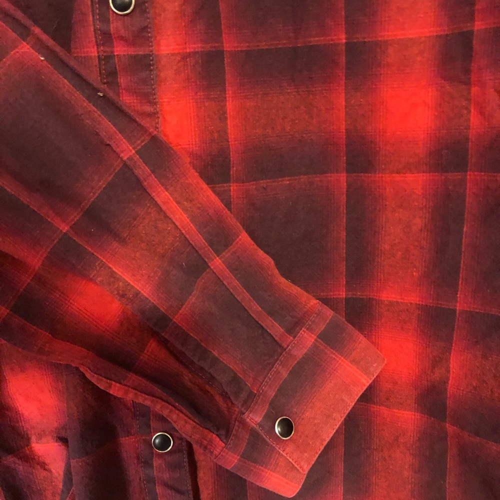 Powder River Outfitters- Red flannel button up